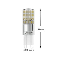 Osram Star átlátszó búra/2,6W/320lm/2700K/G9 230V LED kapszula