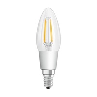 Osram Star+ GLOWdim átlátszó üveg búra/4,5W/470lm/2700K/E14 szabályozható LED gyertya izzó