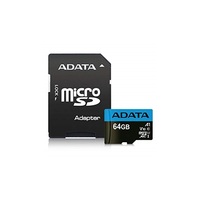 ADATA 64GB SD micro Premier (SDXC Class 10 UHS-I) (AUSDX64GUICL10A1-RA1) memóriakártya adapterrel