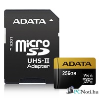 ADATA 256GB SD micro Premier ONE(SDXC Class 10 UHS-II U3) (AUSDX256GUII3CL10-CA1) memória kártya adapterrel