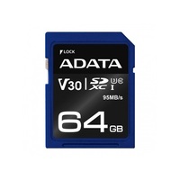 ADATA 64GB SD Premier Pro (SDXC Class 10 UHS-I U3) (ASDX64GUI3V30S-R) memóriakártya
