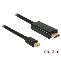 Delock 83699 2 méter  High Speed mini Displayport apa > HDMI apa 4K kábel