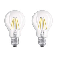 Osram Base átlátszó üveg búra/4W/470lm/2700K/E27 LED körte izzó 2 db