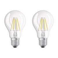 Osram Base átlátszó üveg búra/4W/470lm/2700K/E27 LED körte izzó 2 db