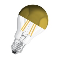 Osram Star üveg búra/6,5W/700lm/2700K/E27 arany tetőtükrös LED körte izzó