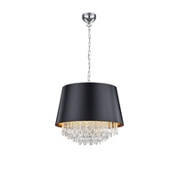TRIO 309300302 Loreley 50 cm átmérő, fekete függő mennyezeti lámpa