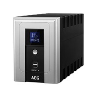 AEG Protect A 1600VA 6xIEC C13 VI line interaktív szünetmentes tápegység C13-Schuko adapterrel