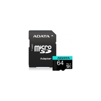 ADATA 64GB SD micro Premier Pro (SDXC Class 10 UHS-I U3) (AUSDX64GUI3V30SA2-RA1) memóriakártya adapterrel