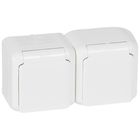 Legrand 782374 Forix IP44 fehér 2X2P+F dupla csatlakozóaljzat