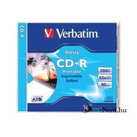VERBATIM CD 700 MB 52x nyomtatható normál tok