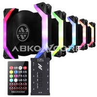 ABKONCORE Spider Spectrum 120mm 5 db RGB távvezérlős ház hűtőventilátor szett