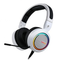 ABKONCORE B1000R RGB 5.2 gamer mikrofonos fejhallgató, fehér