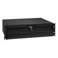 Stalflex RD19-3U-B 19" 3U zárható fekete rack fiók