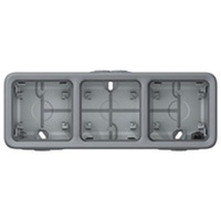 Legrand 069680 Plexo 55 3-as vízszintes membrános szürke falonkívüli doboz