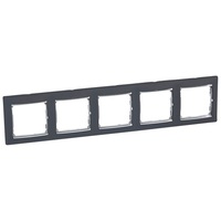 Legrand 770395 Valena fekete/ezüst 5-ös vízszintes keret