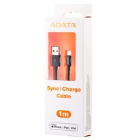 ADATA 1m Lightning > USB-A fekete adatkábel