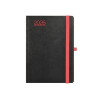 Kalendart Nero 2026 N012 B6 heti beosztású fekete-piros határidőnapló