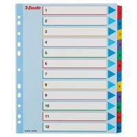 Esselte A4 extra széles 1-12 újraírható regiszter