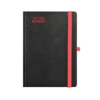 Kalendart Nero 2026 N021 A5 napi beosztású fekete-piros határidőnapló Kalendart Nero 2026 N021 A5 napi beosztású fekete-piros határidőnapló
