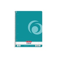 Herlitz Color Blocking carib turquoise A4 kockás spirálfüzet