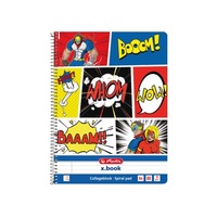 Herlitz Comic A4 80lapos perforált vonalas spirálfüzet