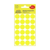 Avery 3598 18mm visszaszedhető 96db-os napsárga jelölőpont