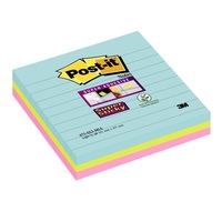 3M Post-it Super Sticky Miami 101x101mm vonalas 3 db/csomag jegyzettömb