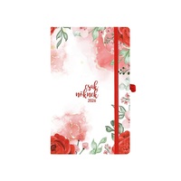 Kalendart Csak nőknek 2026 A5 Piros virág heti beosztású határidőnapló Kalendart Csak nőknek 2026 A5 Piros virág heti beosztású határidőnapló