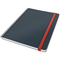 Leitz COSY Soft touch B5 bársony szürke kockás spirálfüzet