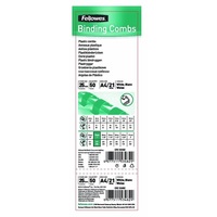 Fellowes 25mm 50db-os 181-200lapos fekete műanyag spirál