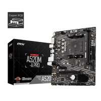 MSI A520M-A PRO AMD A520 AM4 mATX alaplap