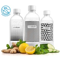 SodaStream Bottle Jet 3x1l fekete-fehér szénsavasító flakon