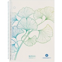 Herlitz GREENline Ginkgo A5 70lapos kockás spirálfüzet