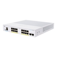 Cisco CBS350-16P-2G 16x GbE PoE+ LAN 2x SFP port L3 menedzselhető PoE+ switch
