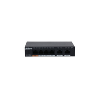 Dahua PFS3006-4GT-60-V2 1x 100/1000(Hi-PoE/PoE+/PoE)+3x 100/1000(PoE+/PoE)+2x gigabit uplink, 60W PoE switch
