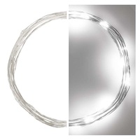 Emos D3AC07 LED 1,9 m/20LED/beltéri/2xAA/időzítős/hideg fehér nano karácsonyi LED fényfüzér