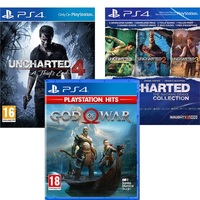 3in1 HITS Collection (Uncharted 4 + Uncharted Collection + God of War HITS) PS4 játékszoftver