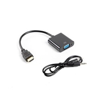 Lanberg 20cm HDMI apa - VGA anya + jack 3,5mm adapter Lanberg 20cm HDMI apa - VGA anya + jack 3,5mm adapter