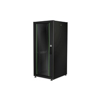 DIGITUS Rack Dynamic Basic 19" 26U 1330x600x600mm üvegajtós fekete álló rack szekrény
