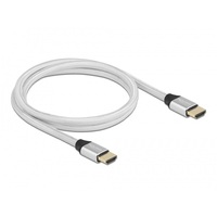 Delock 85366 1m Ultra nagy sebességű HDMI 48Gbps 8K 60Hz ezüst kábel
