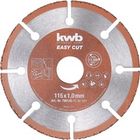 KWB 49790540 PROFI EASY CUT TCG 125x22,23x1,0mm volfram-karbid darabolótárcsa