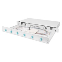 DIGITUS DN-96330/3 1U 6xLC duplex OM3 toldóval pigtaillel és kötőkazettával szerelt optikai rendező