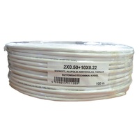 Honnor Security 2+10 eres, biztech kábel, 2x0,5mm2 és 10x0,22mm2 névleges keresztmetszetű, sodrott réz erek, árnyékolt