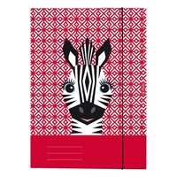 Herlitz Cute Animals Zebra A4 gumis mappa