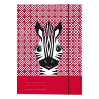 Herlitz Cute Animals Zebra A4 gumis mappa