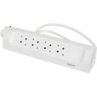 Legrand 694501 1m vezetékkel sarokba illeszkedő fehér 4x2P+F elosztósor Legrand 694501 1m vezetékkel sarokba illeszkedő fehér 4x2P+F elosztósor