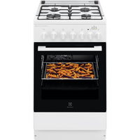 Electrolux LKK560000W fehér, szabadonálló, gáz, kombinált, főzőzóna: 4, sütő:58L, grill, tűzhely