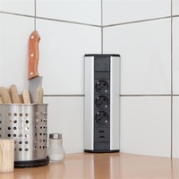 Delight 20483 alumínium 3-as sarokelosztó + 2 USB-A port Delight 20483 alumínium 3-as sarokelosztó + 2 USB-A port