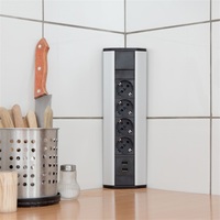 Delight 20484 alumínium 4-es sarokelosztó + 2 USB-A port Delight 20484 alumínium 4-es sarokelosztó + 2 USB-A port