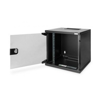 DIGITUS 19" 6U 330x312x300mm üvegajtós fekete fali rack szekrény DIGITUS 19" 6U 330x312x300mm üvegajtós fekete fali rack szekrény